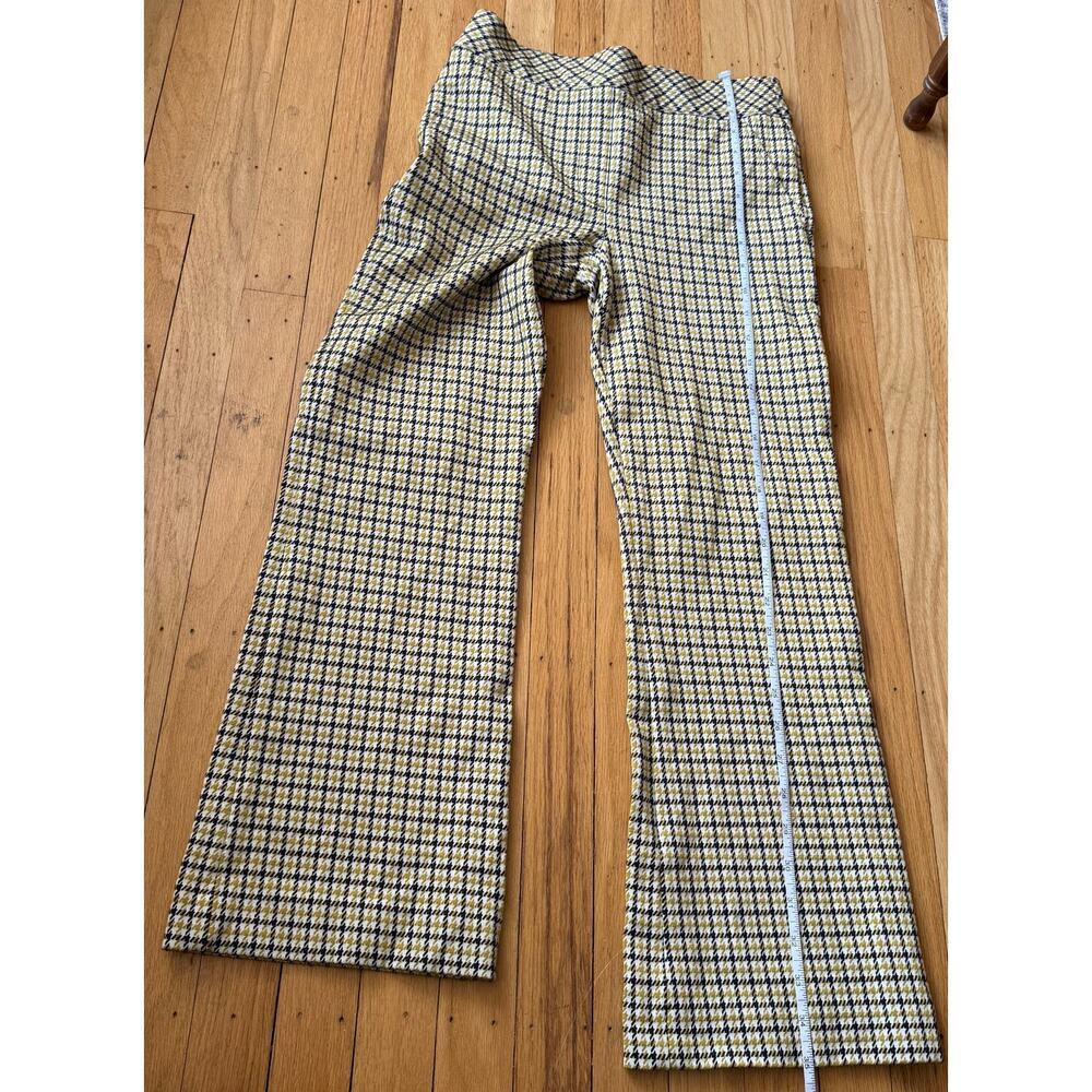 Spanx Perfect Kick Flare Dijon Jacquard Plaid Ponte Pull On Crop Pant Size S - Picture 13 of 16